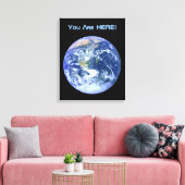 Aarde - je bent hier! canvas afdruk (Insitu (Woonkamer))