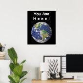 Aarde - je bent hier! poster (Thuiskantoor)