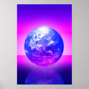 Aarde Kristalbal Print, Waarde Poster Pape