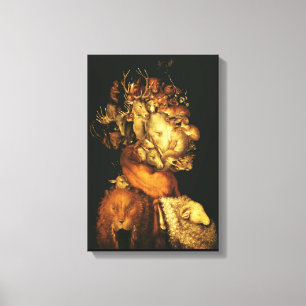 AARDE / LEGATIE MET WILDE DIEREN CANVAS AFDRUK