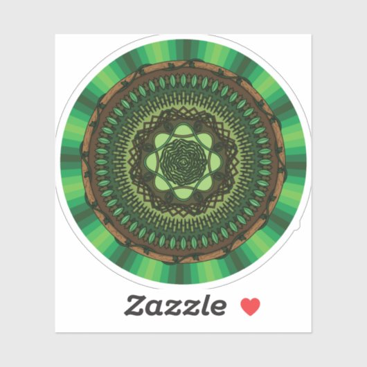 Aarde Mandala Contour Sticker (Vel)