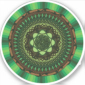 Aarde Mandala Contour Sticker (Voorkant)