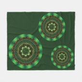 Aarde Mandala Fleece Deken (Voorkant (Horizontaal))