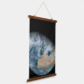 Aarde met Noord-Afrika en Zuidwest-Europa Hangend Wandkleed (Gebogen)