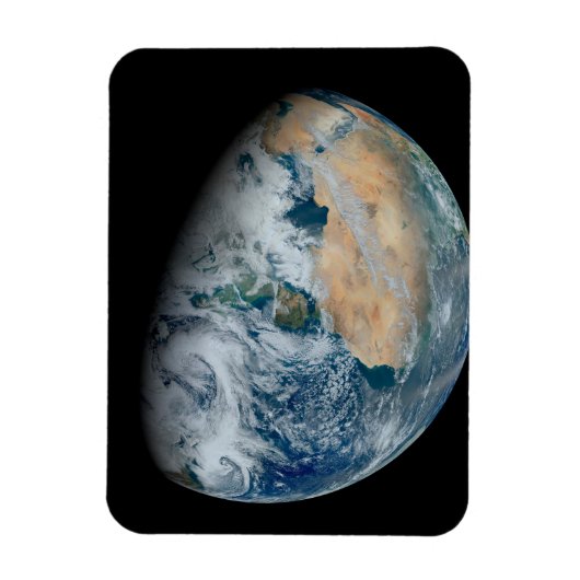 Aarde met Noord-Afrika en Zuidwest-Europa Magneet (Verticaal)