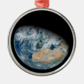 Aarde met Noord-Afrika en Zuidwest-Europa Metalen Ornament (Voorkant)