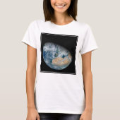 Aarde met Noord-Afrika en Zuidwest-Europa T-shirt (Voorkant)
