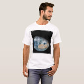 Aarde met Noord-Afrika en Zuidwest-Europa T-shirt (Voorkant volledig)