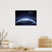 Aarde met verlichting van het Europese Chiroprakti Poster (Keuken)