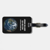 Aarde met wolken en Zee 2 Bagagelabel (Achterkant horizontaal)