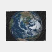 Aarde met wolken en Zee 2 Fleece Deken (Voorkant (Horizontaal))