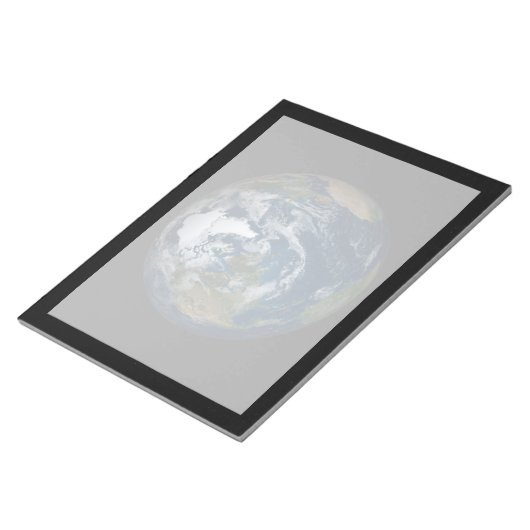 Aarde met wolken en Zee 2 Notitieblok (Schuin)