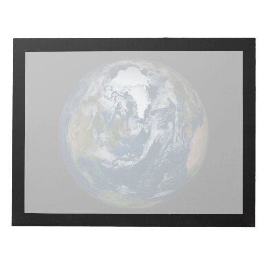 Aarde met wolken en Zee 2 Notitieblok (Voorkant)