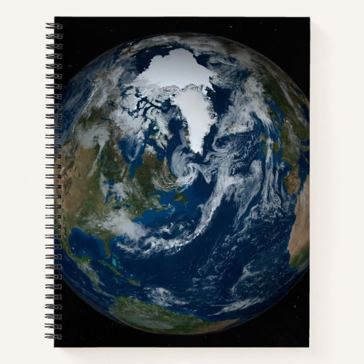 Aarde met wolken en Zee 2 Notitieboek (Voorkant)