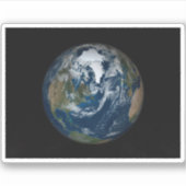 Aarde met wolken en Zee 2 Sticker (Voorkant)