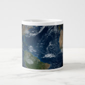 Aarde met wolken en Zee Extra Grote Beker (Voorkant)