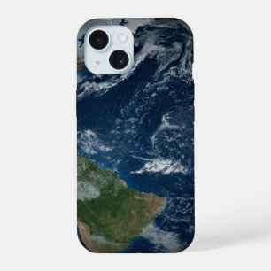 Aarde met wolken en zee-ijs iPhone 15 hoesje