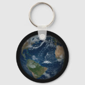 Aarde met wolken en Zee Sleutelhanger (Voorkant)