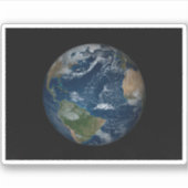 Aarde met wolken en Zee Sticker (Voorkant)