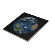 Aarde met wolken en Zee Tegeltje (Zijkant)