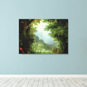 Aarde of het aardparadijs, detail van Adam en Canvas Afdruk (Insitu (Houten vloer))