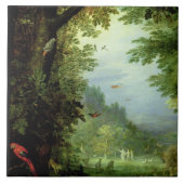 Aarde of het aardparadijs, detail van Adam en Tegeltje (Voorkant)