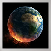Aarde op Fire Poster (Voorkant)