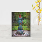 aarde op schildpadden achter kaart (Gele Bloem)