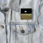 Aarde over Moon Vierkante Button 5,1 Cm (In situ)