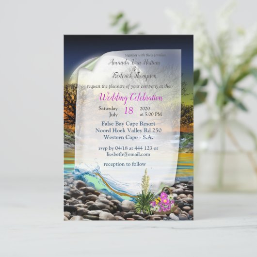 Aarde Planeet Element huwelijksuitnodiging Bedankkaart (Staand voorkant)