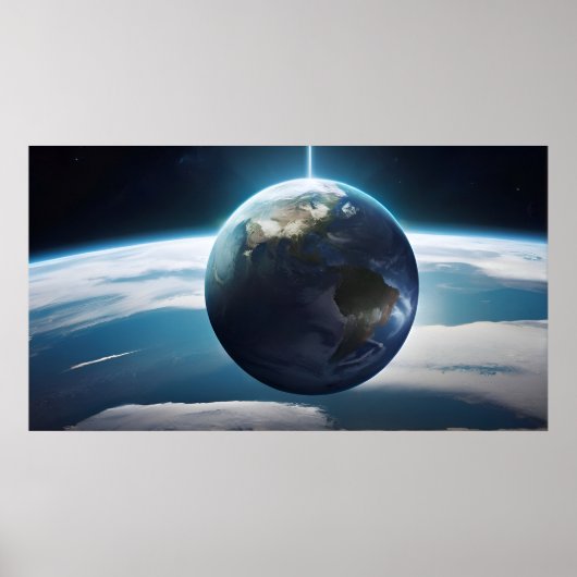 Aarde planeet vanuit de ruimte poster (Voorkant)