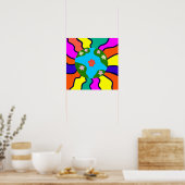 Aarde Retro Vibes Kunst Poster (Keuken)