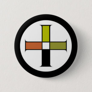 Aarde Ronde Button 5,7 Cm