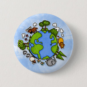 aarde ronde button 5,7 cm