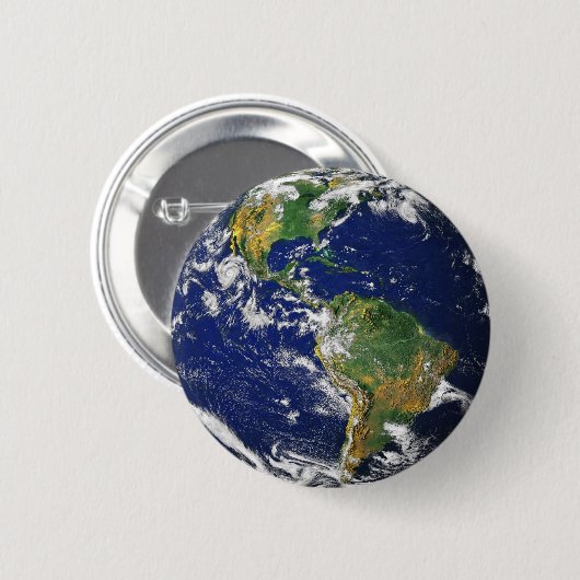 Aarde Ronde Button 5,7 Cm (Voorkant /achterkant)