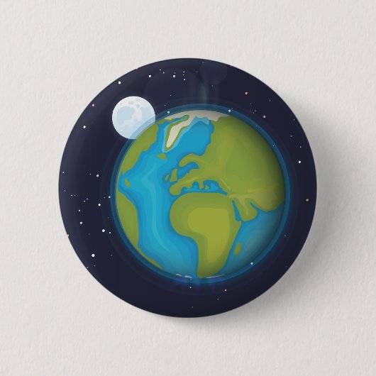Aarde Ronde Button 5,7 Cm (Voorkant)