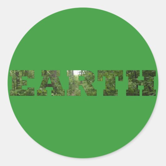 Aarde Ronde Sticker (Voorkant)