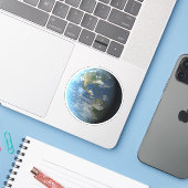 Aarde Sticker (Laptop met iPhone)