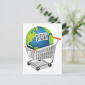 Aarde te koop briefkaart (Staand voorkant)