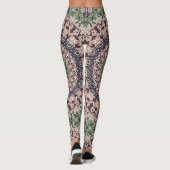 Aarde Tone Groen en Bruin Mandala Patroon Leggings (Achterkant)