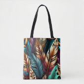 AARDE TONED BOHO FEATHERS DRAAGTAS (Voorkant)
