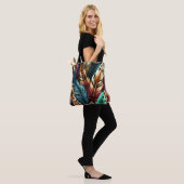 AARDE TONED BOHO FEATHERS DRAAGTAS (Op model)