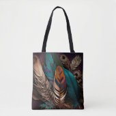  AARDE TONED BOHO FEATHERS DRAAGTAS (Voorkant)