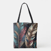  AARDE TONED BOHO FEATHERS DRAAGTAS (Achterkant)