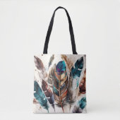 AARDE TONED BOHO FEATHERS DRAAGTAS (Voorkant)
