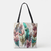 AARDE TONED BOHO FEATHERS DRAAGTAS (Achterkant)