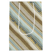 Aarde Tonen Gouden Kerstmispatroon#28 ID1009 Medium Cadeauzakje (Achterkant)