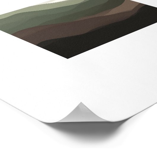 Aarde Toon helling berg geïllustreerd Poster (Hoek)