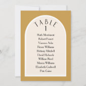 Aarde toon modern samengesteld tafelnummer (Voorkant)