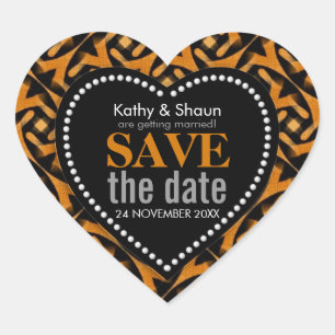 Aarde Tribale Red Date Love Heart Hart Sticker